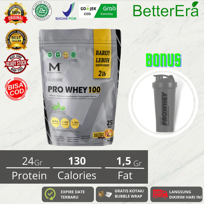 

M1 ProWhey 100 2LBS Free Shaker Pro Whey - Rasa Vanilla Kurma Madu