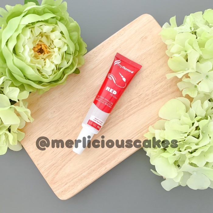 

^%^%^%^%] My Flavor Red Glitter Piping Gel Tulisan Cake Kue 40 Gram
