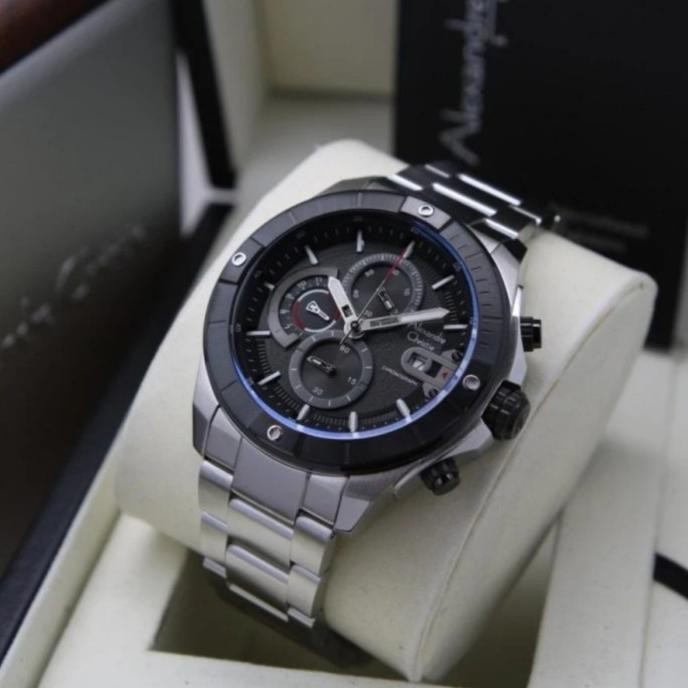 JAM TANGAN PRIA ALEXANDRE CHRISTIE AC6631 AC 6631 SILVER BLACK