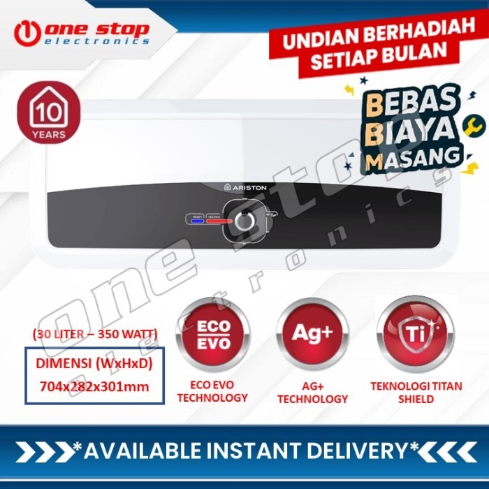 ARISTON Slim2 30 RS / SL2 30RS 350 Water Heater 30 Ltr 350 Watt