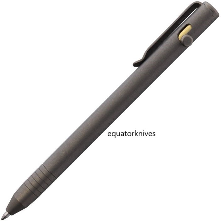 

BIG008TBK Big Idea Design Slim Bolt Action Pen Titanium Stonewash