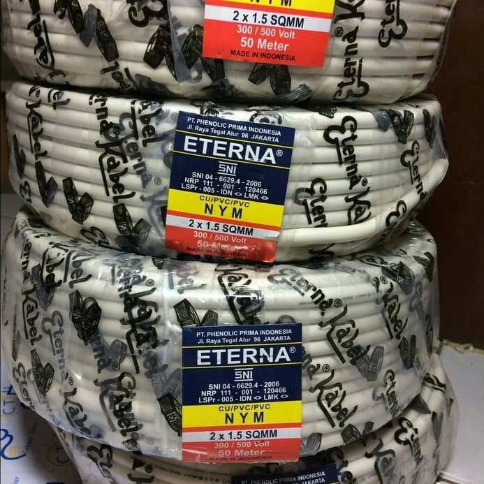 Kabel Eterna Nym 2 X 1.5Mm 50 Meter / Kabel Listrik Eterna Nym