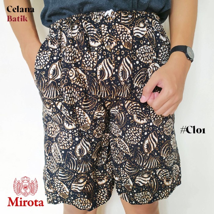 Celana Batik Pria Pendek Celana Pria Batik Hitam