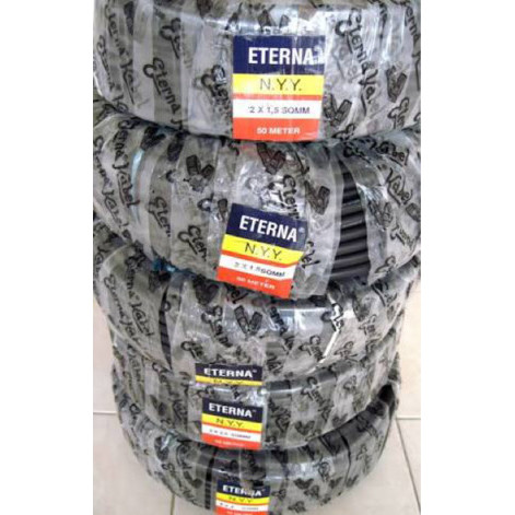 Kabel Nyy 3X1,5 Mm Eterna / Nyy 3 X 1,5 / Hitam Kawat