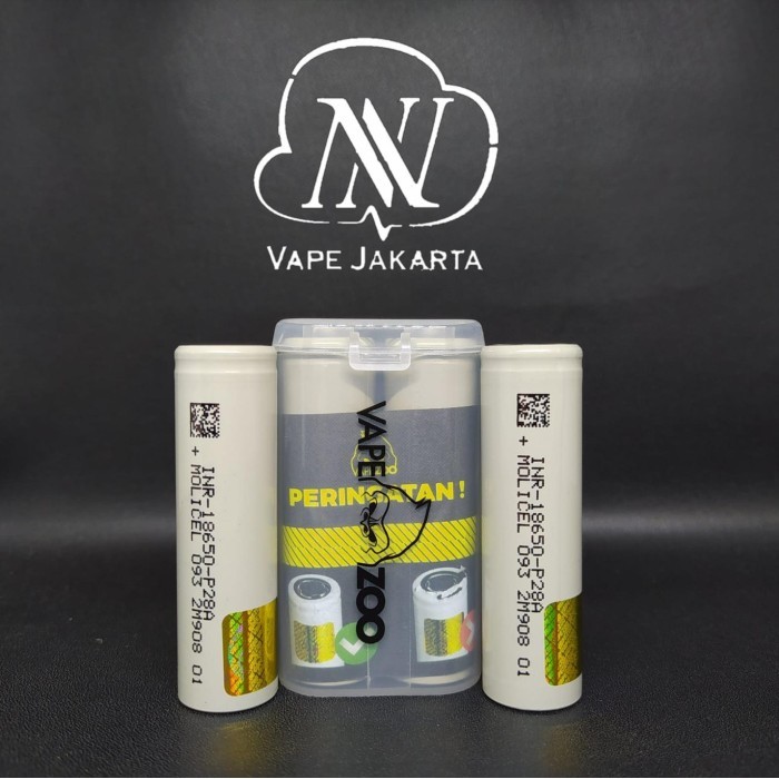 KOMPLIT BATTERY MOLICEL P28A 2800MAH 35A 18650 BY ZOO KODE 1323