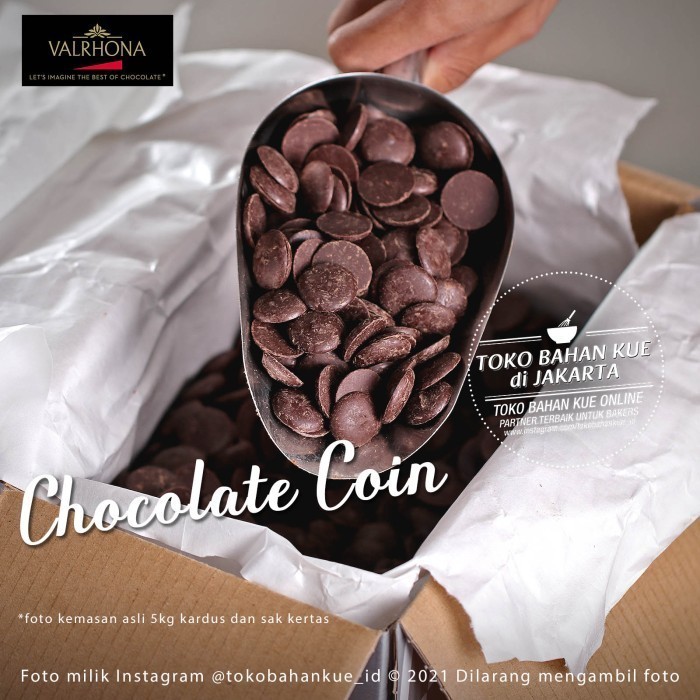 

Valrhona Ariaga Noire 66% 1kg Dark Chocolate Couverture Coin Cokelat