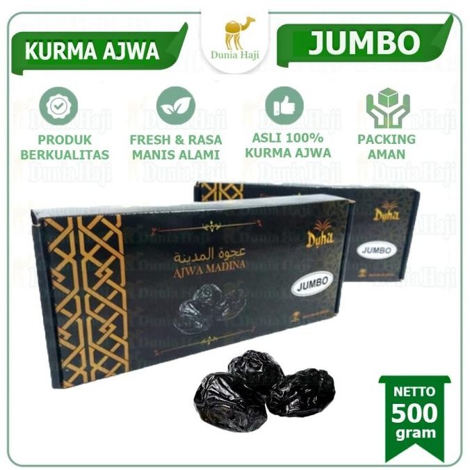

Kurma Ajwa Jumbo Nabi Madinah Premium Super XL Oleh Oleh Haji 500Gr the best