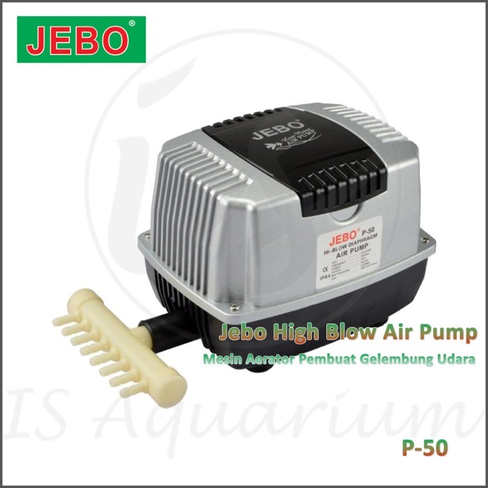 TERLARIS Jebo P-50 Air pump pompa udara Silent Aerator High Blow Jebo P50