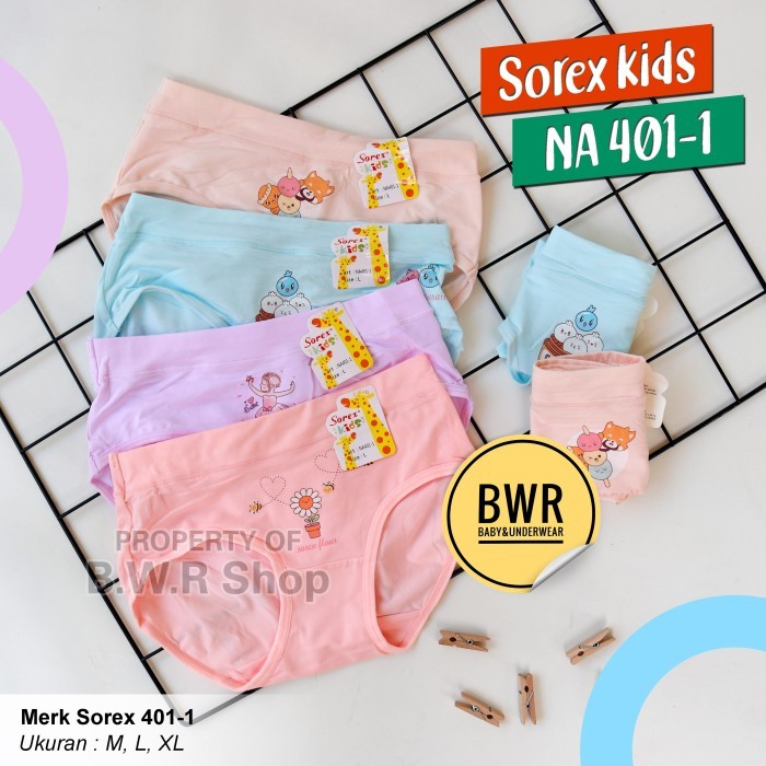 [ 6Pc ] Cd Sorex Anak Na401-1 Celana Dalam Anak Perempuan Remaja