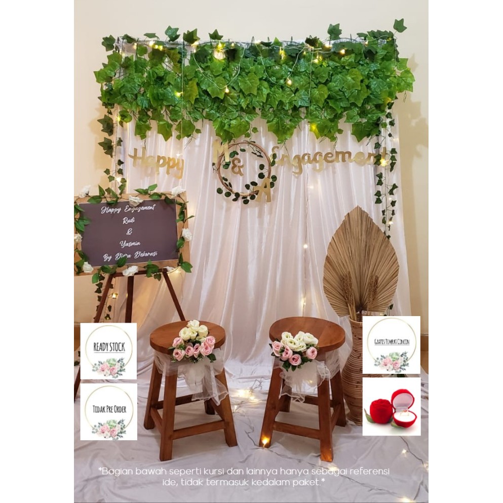 Paket Hemat Dekorasi Lamaran Backdrop Lamaran Nikahan Background