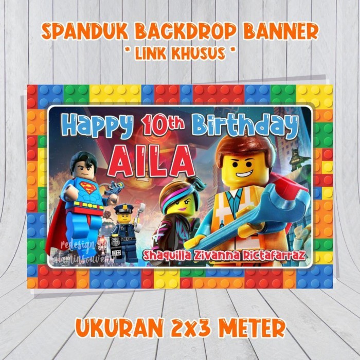 Spanduk Backdrop Ukuran 2x3 Custom Tema Ulang Tahun