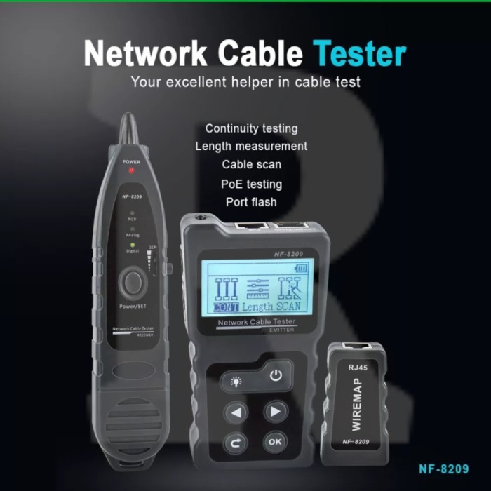 

TERMURAH NETWORK CABLE TESTER NOYAFA NF 8209 WIRE TRACKER KODE 662