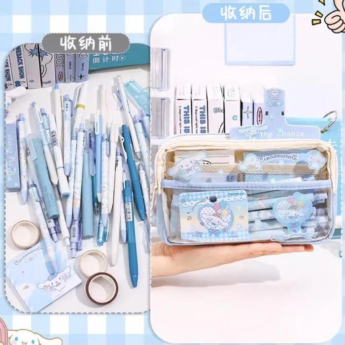 

HOT SALE! CODTempat Pensil Cinnamoroll Baru Sanrio Anime My Melody Kuromi Penyimpanan Alat Tulis