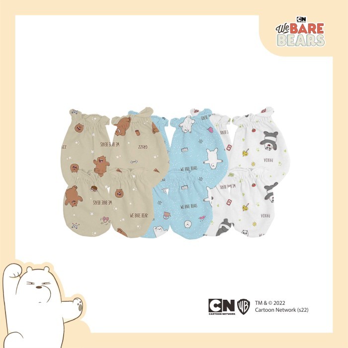 FLUFFY Sarung Tangan dan Kaos Kaki WE BARE BEARS (Isi 3 Psng) STK WDI