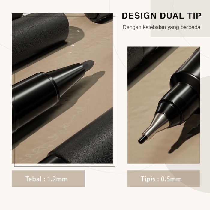 

NEW DELI PERMANENT MARKER / SPIDOL PERMANEN DOUBLE TIP 0.5 & 1.2 MM 6823 KODE 775