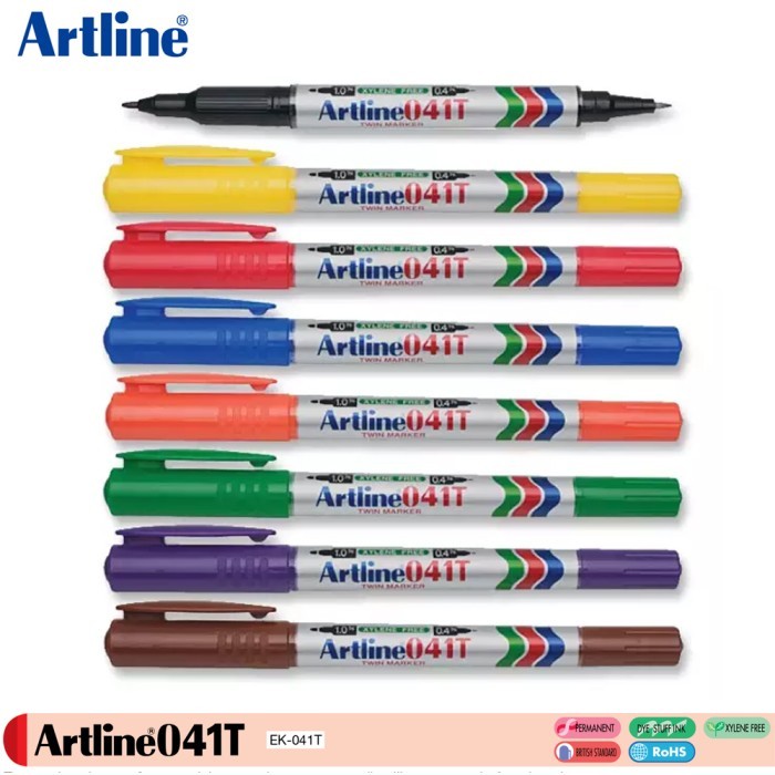 

TERJAMIN ARTLINE SPIDOL PERMANENT MARKER TWIN MARKER 041T PERMANEN DUAL TIP KODE 1340