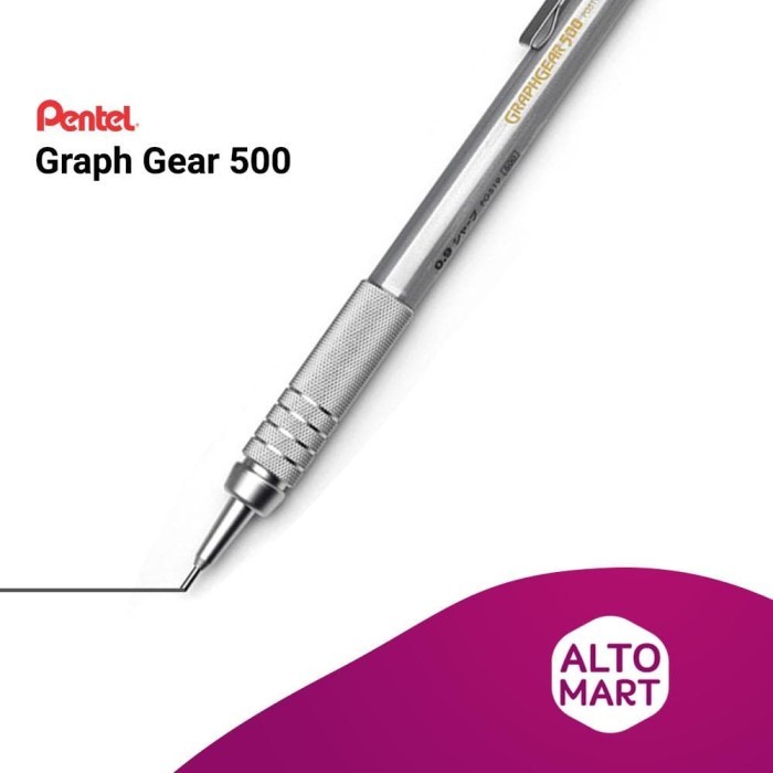 

EKSLUSIF PENTEL GRAPH GEAR 500 MECHANICAL PENCIL 0.5 MM 0.5MM GRAPHGEAR KODE 412