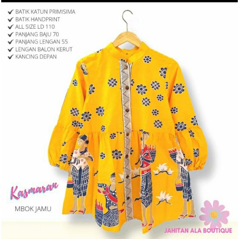 Blus Kasmaran Mbok Jamu Batik Solo Blus Batik Wanita