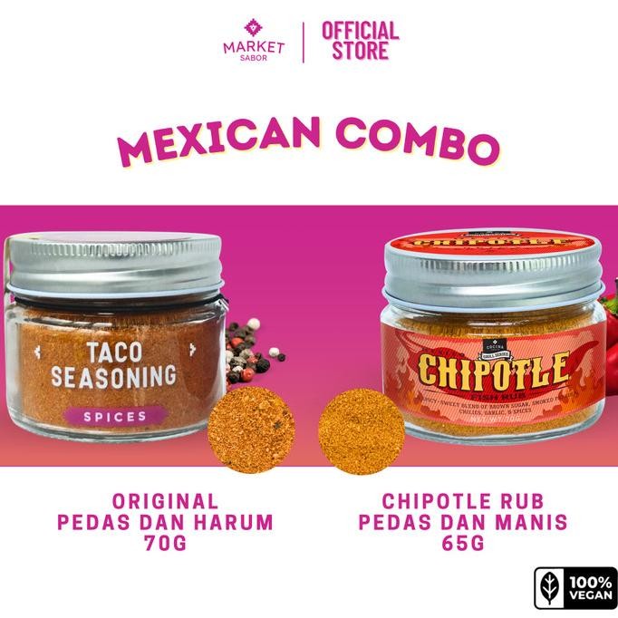 

Mexican Combo / Taco Seasoning & Chipotle Rub - Bumbu Masak 2201