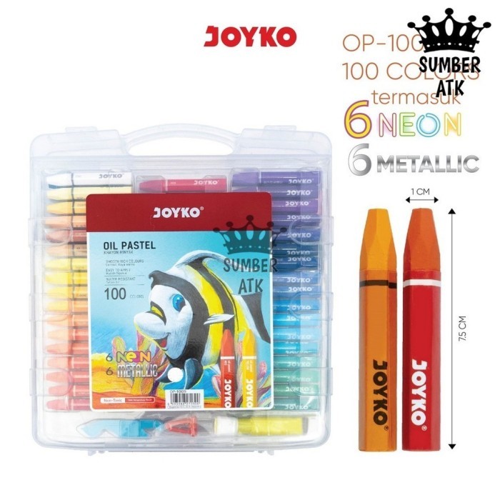 

Crayon Krayon Minyak Oil Pastel Joyko OP-100S 100 WARNA