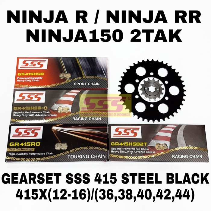 Girset Sss 415 Steel Black Ninja R Ninja Rr Ninja 150 Rantai Sss Gold