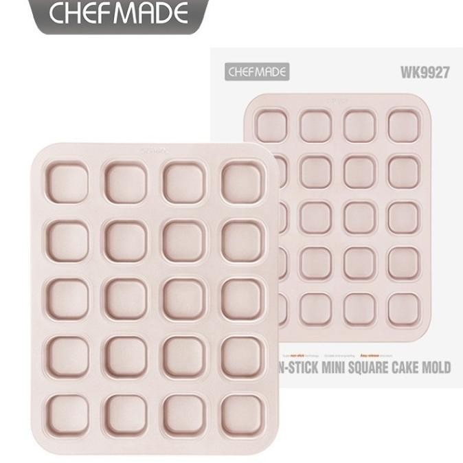 

Chefmade WK9927 - Mini Square Cake Mold 20cup /Loyang Kue Mini Cupcake MS
