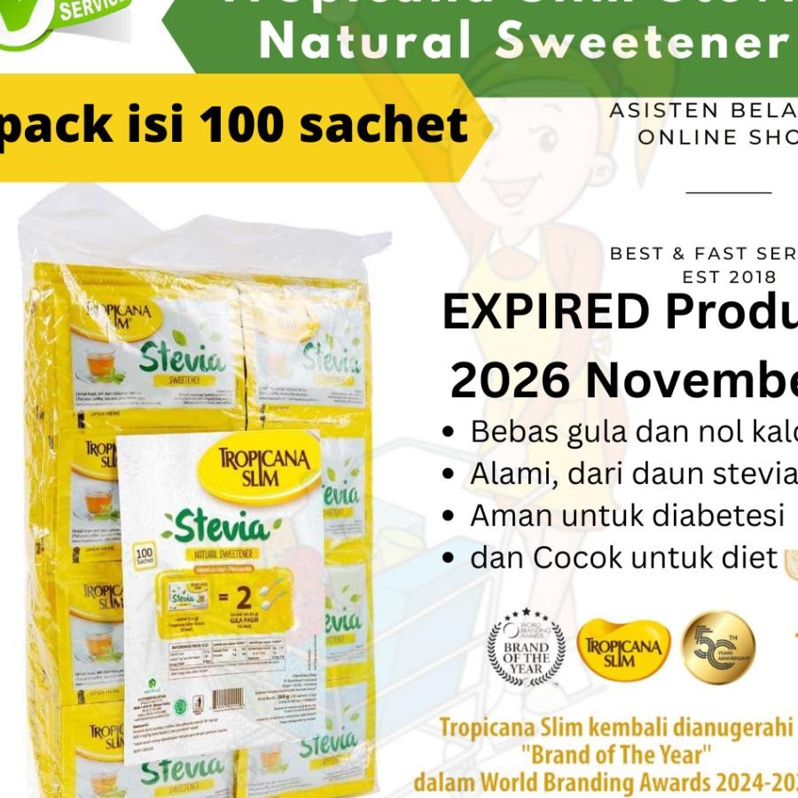 

Lim Tevia Natural Weetener Pemani Ala Beba Gula 50 Achet 2 Bo 100 Achet