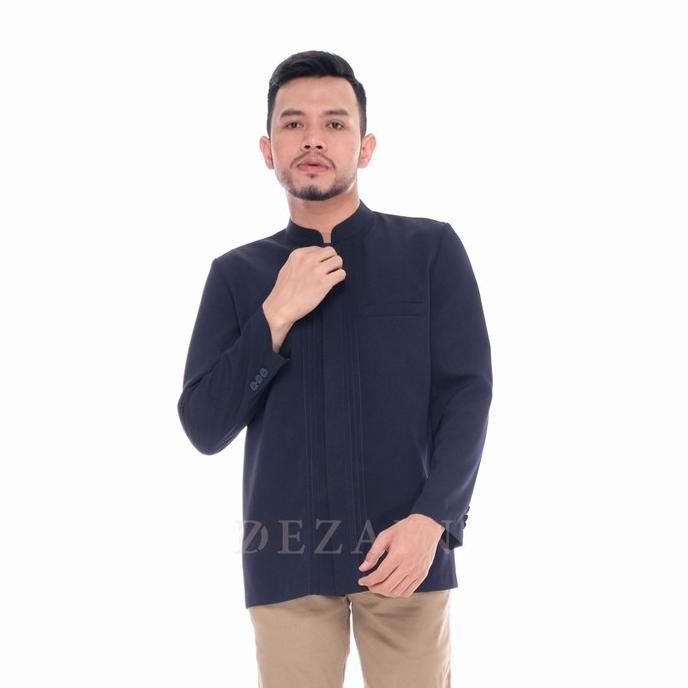 Jasko Jas Koko Dezain Polos Opnaisel Warna Biru Dongker New