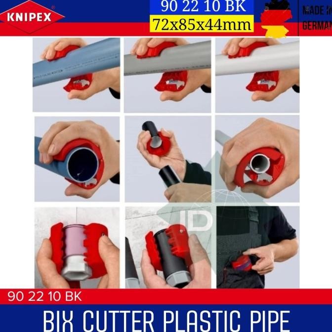 

Promo Pemotong Pipa PVC 90 22 10 BK BIX Cutter Plastic Pipe Knipex COD