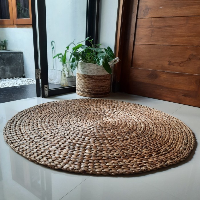 Karpet Eceng Natural Diameter 100Cm, Rug Eceng. Best Quality