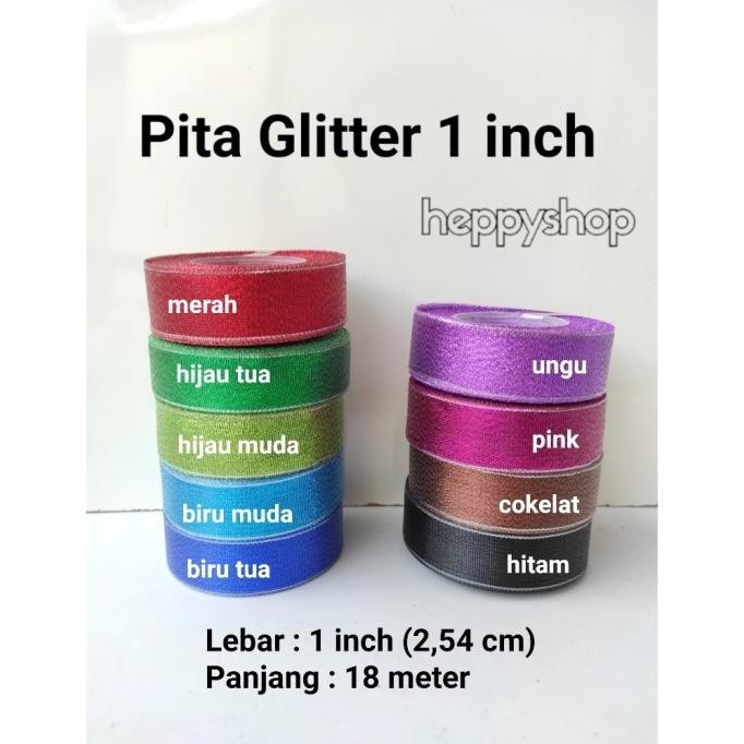 

Kualitas terbaik] Pita Glitter 1 inch