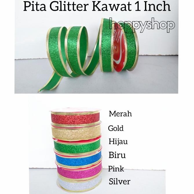 

cusss order] Pita Glitter Kawat 1 Inch