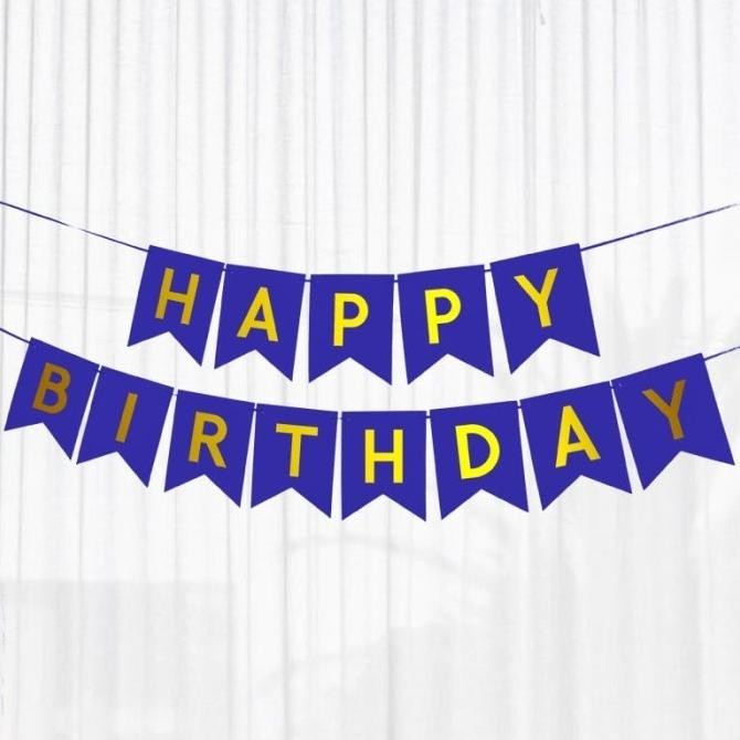 

Terjangkau Banner Happy Birthday Backdrop Pesta Bendera Bunting Ultah Segi Lima