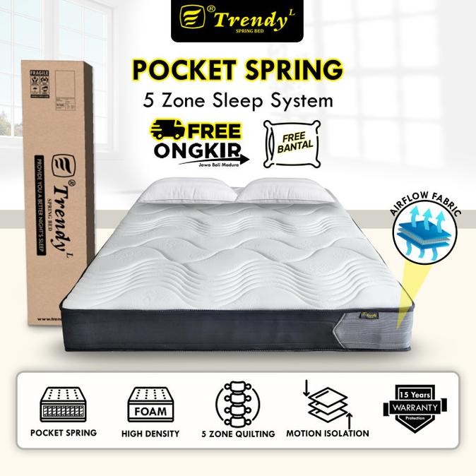 Promo Trendy Pocket Spring - Kasur Spring Bed Vacuum Press Roll COD