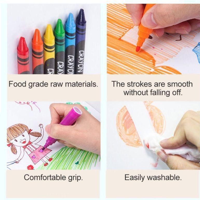 

SALE 208Pcs Kids Super Mega Art Coloring Set Crayons Oil Pastels Colour Pencils For Drawing & Painting XD27