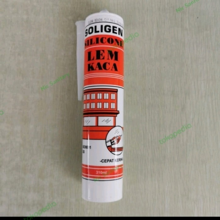 TERBAIK Lem botol kaca SOLIGEN / lem silicone silikon kaca botol SOLIGEN