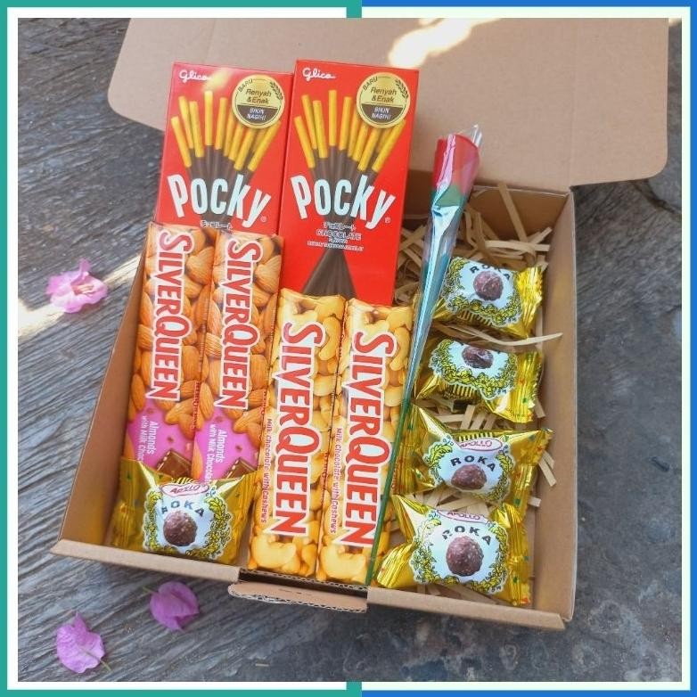 

Eh76 Hampers Coklat Valentine Hampers Hadiah Coklat Kado Pacar Hadiah Coklat Valentine days Silverqueen chungkybar pocky roka hadiah ultah wisuda graduation valentine Termurah