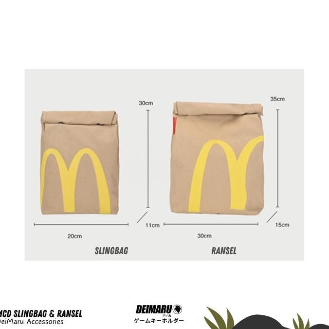 Tas Sling Bag Kanvas Dan Ransel Mcdonald Backpack Fashion Casual Khalilbasiq