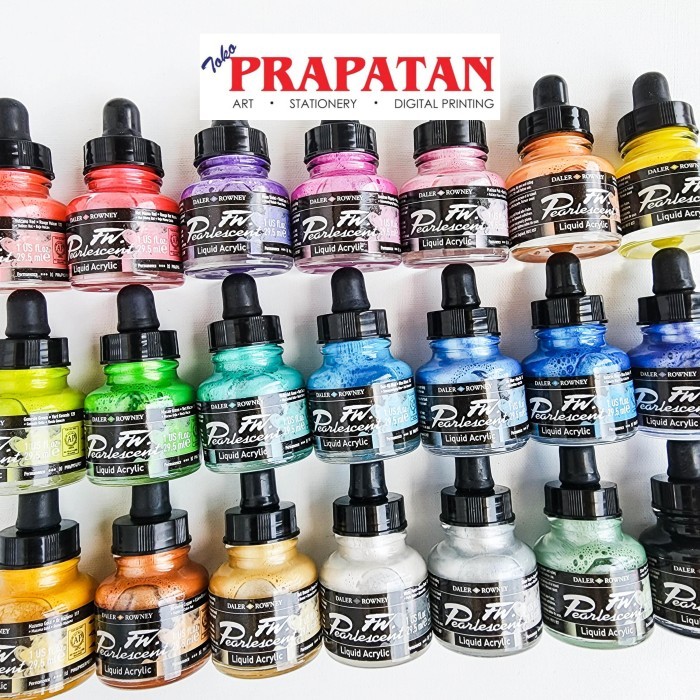 

TERBARU Daler Rowney FW Pearlescent Liquid Acrylic Ink 29.5ml BISA GRAB!