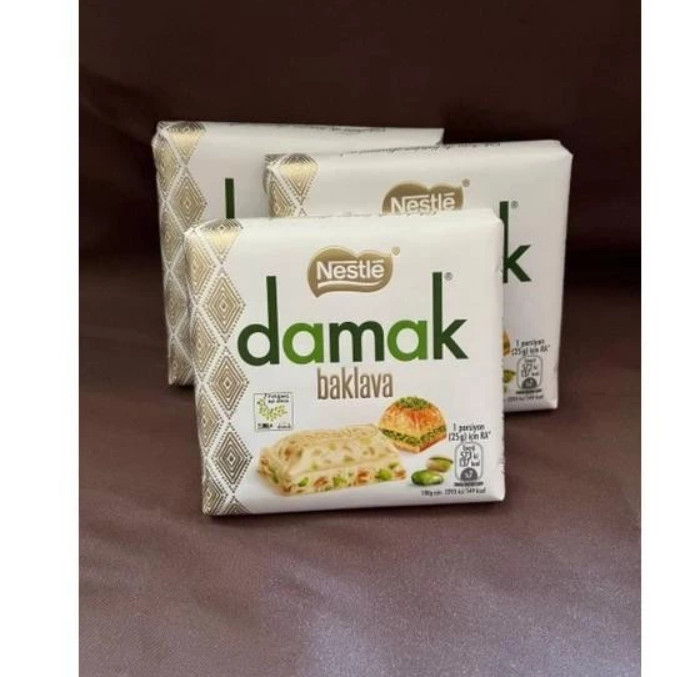 

Ready Coklat Damak Baklava Coklat Nestle Turki Damak Pistachio - Pistachio White