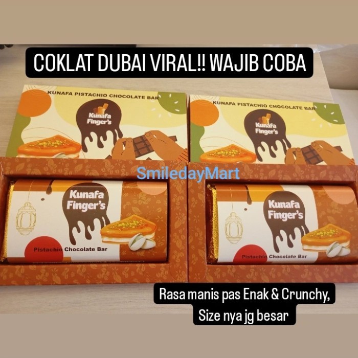 

Ready Kunafa Pistachio Chocolate Bar ORIGINAL MALAYSIA