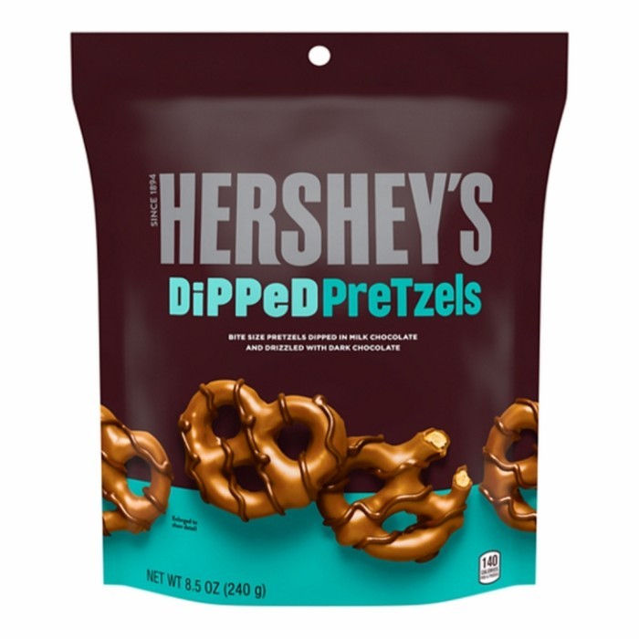 

Ready Hershey's Hersheys Hershey Dipped Pretzels Chocolate Pretzel Cokelat