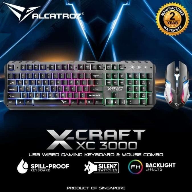 Alcatroz X Craft Xc3000 Keyboard Mouse Gaming Lapakricofrederick