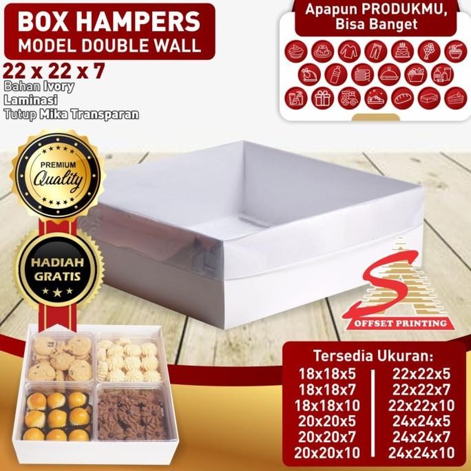 

Box Pudding/Dus Spiku/box kue/dus kue model double wall 22x22x7