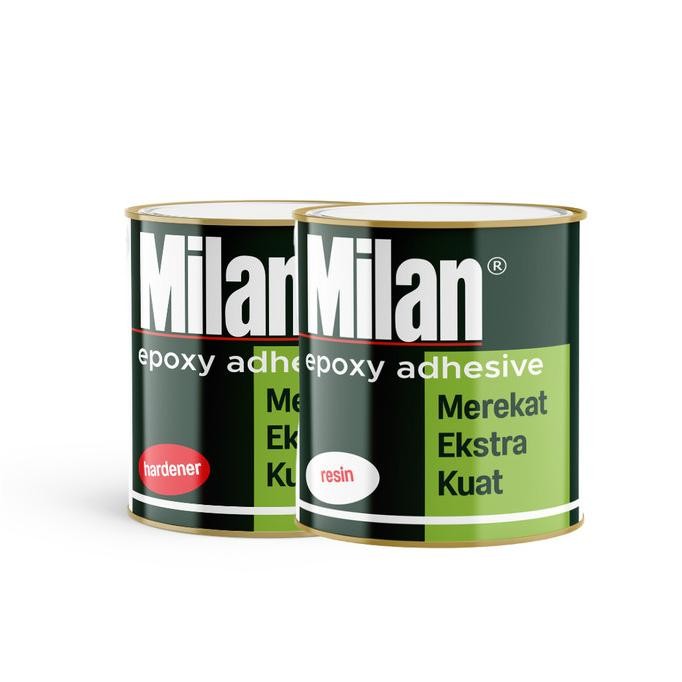 Lem Kayu Besi Granit Milan Epoxy Adhesive 1,2 Kg/Set Resin+Hardener Original Dan Terpercaya