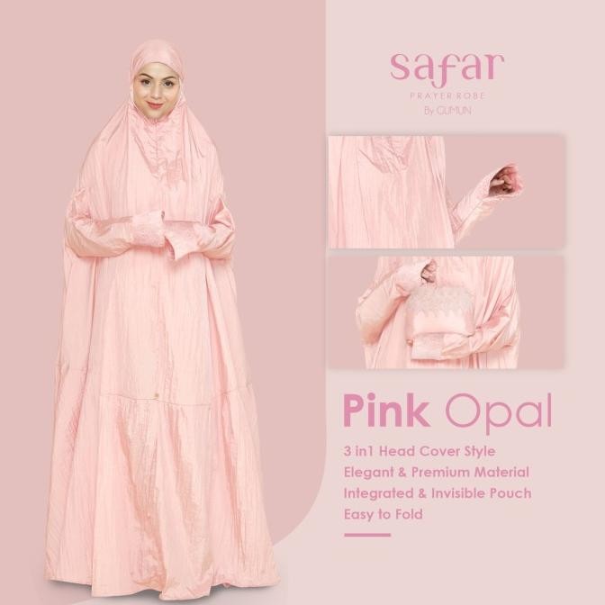 Diskon Mukena Dewasa - Mukena Safar Pink Opal By Gumun, Mukena, Mukena Travel