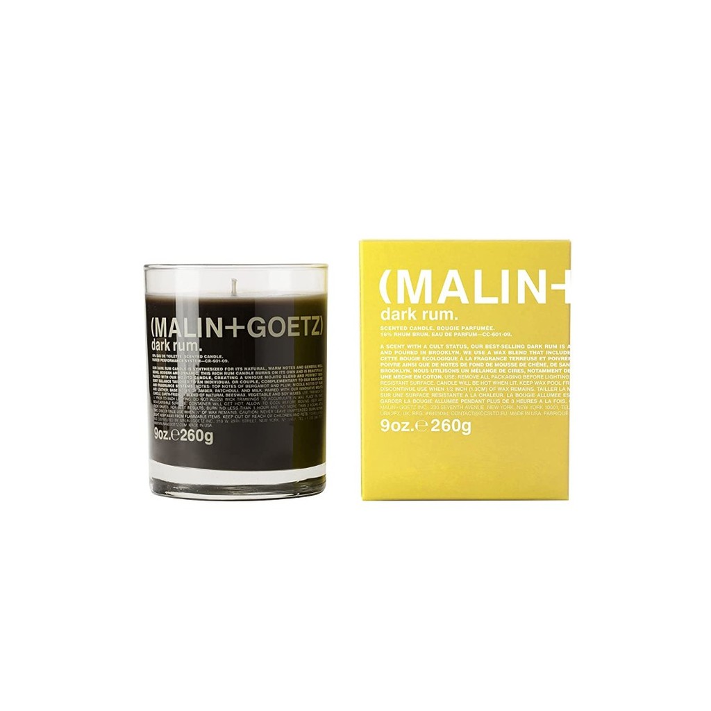 Malin + Goetz Highly Scented Long Lasting Slow Burn, Dark Rum 9oz USA