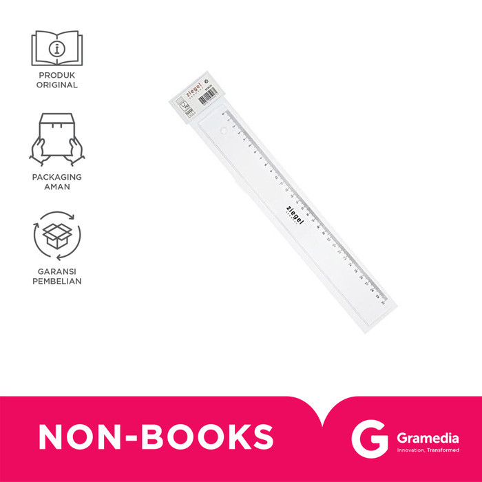 

PROMO ROTRING ZIEGEL FLAT RULER 30 CM TRANS 819030 KODE 1143
