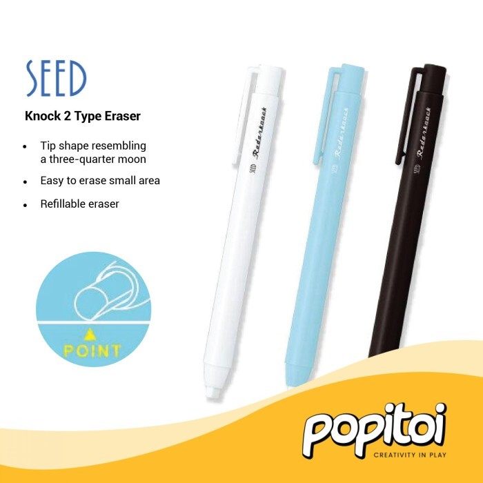 

TERJAMIN SEED RADAR KNOCK 2 TYPE ERASER PEN PENGHAPUS PENCIL PENSIL REFILL KODE 97