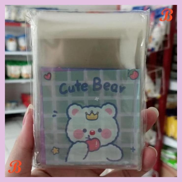 

| VRB | COOKIES BAG 7 X 7 + 3 CM OPP GAMBAR PLASTIK KUE KERING DENGAN LEM